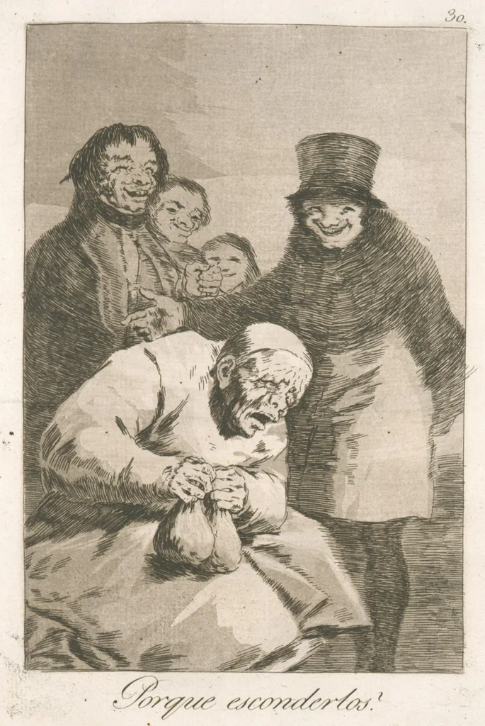 An illustration from Los caprichos, 1799, leaf 32
