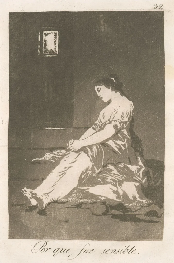 An illustration from Los caprichos, 1799, leaf 34