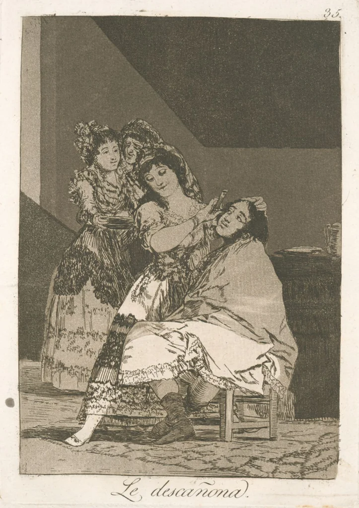An illustration from Los caprichos, 1799, leaf 37