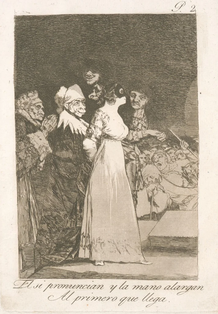 An illustration from Los caprichos, 1799, leaf 4