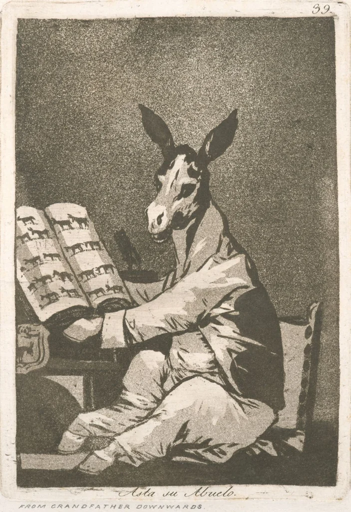 An illustration from Los caprichos, 1799, leaf 41