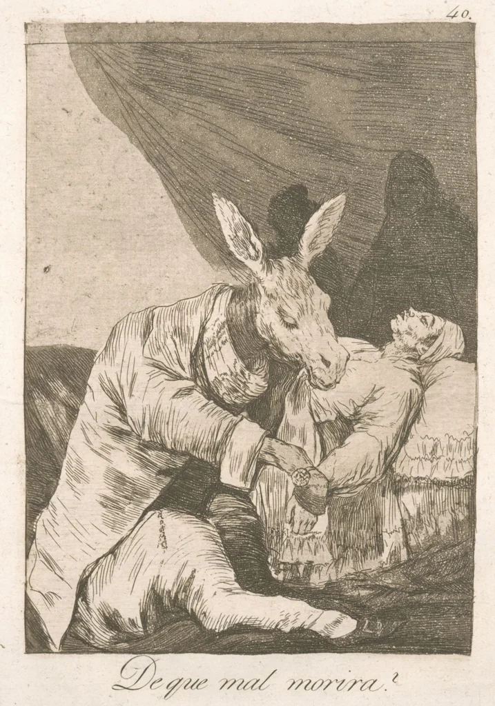 An illustration from Los caprichos, 1799, leaf 42