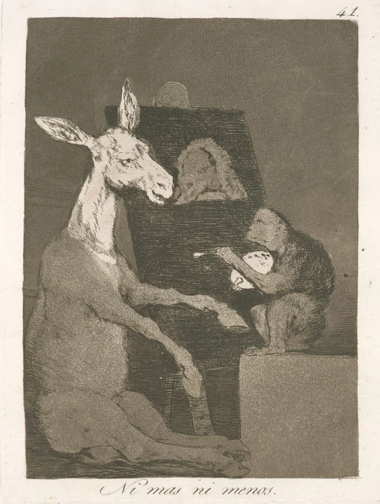 An illustration from Los caprichos, 1799, leaf 43