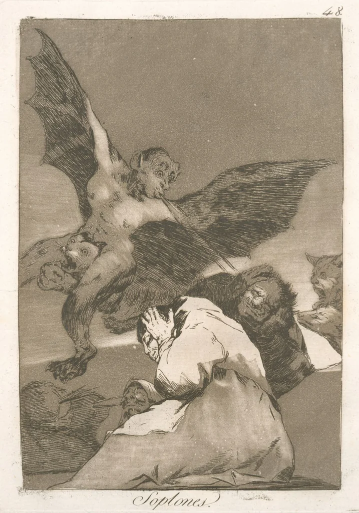 An illustration from Los caprichos, 1799, leaf 50
