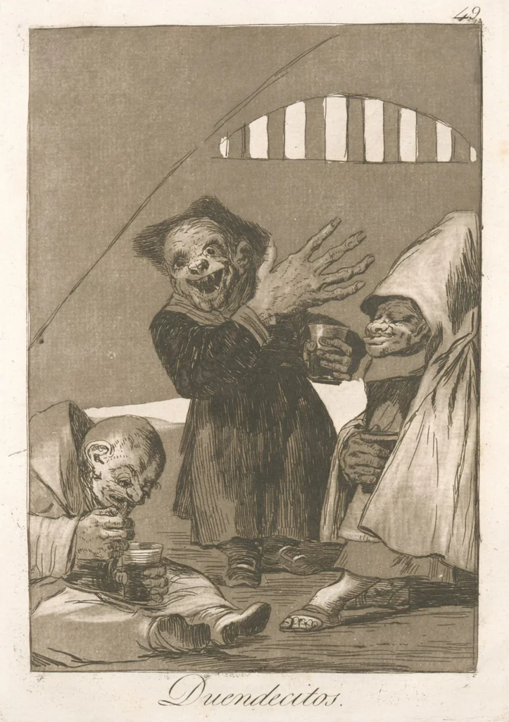 An illustration from Los caprichos, 1799, leaf 51