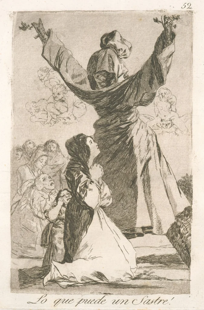 An illustration from Los caprichos, 1799, leaf 54