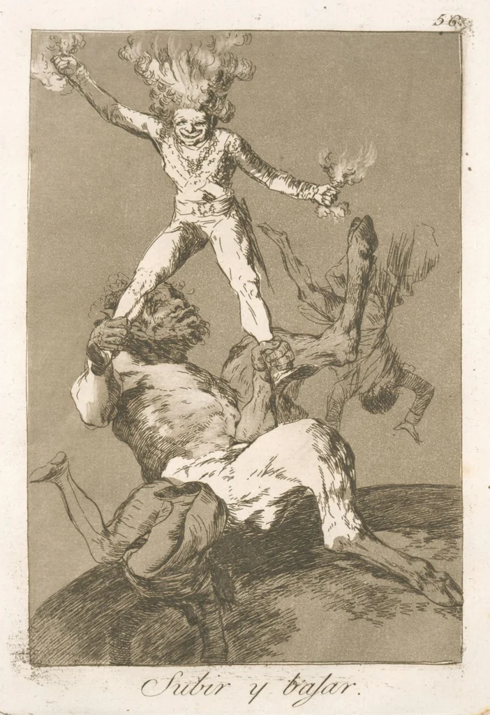 An illustration from Los caprichos, 1799, leaf 57