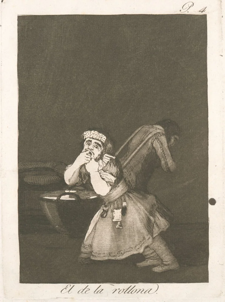 An illustration from Los caprichos, 1799, leaf 6