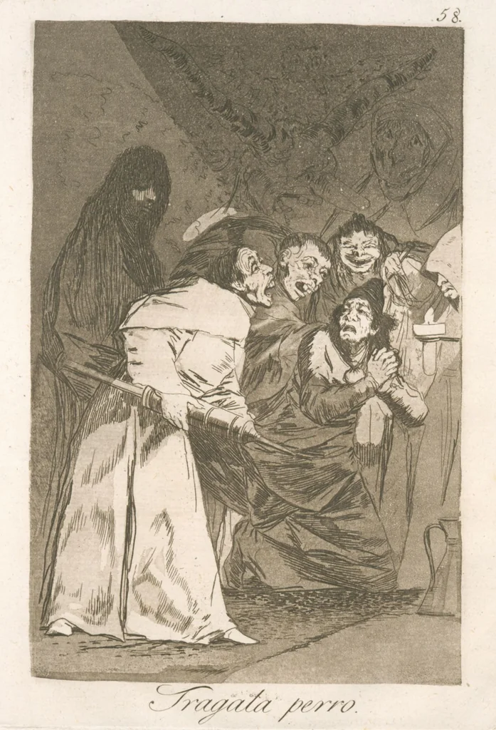 An illustration from Los caprichos, 1799, leaf 60