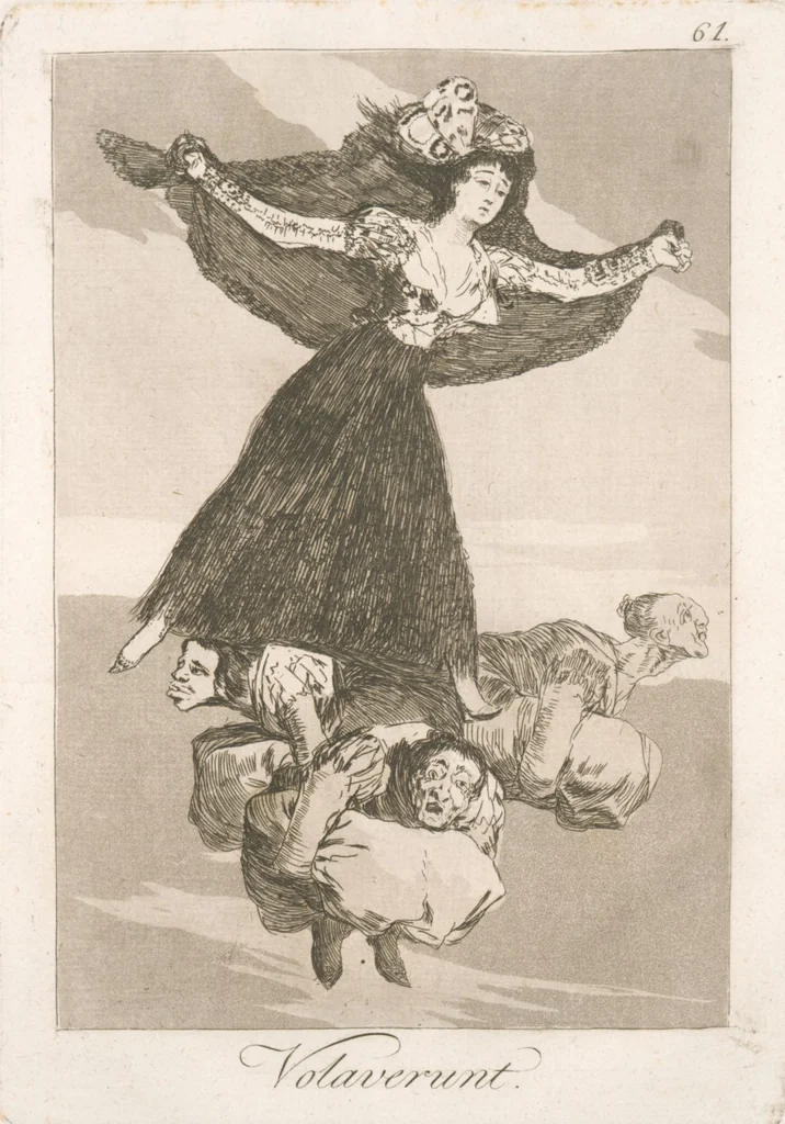 An illustration from Los caprichos, 1799, leaf 63