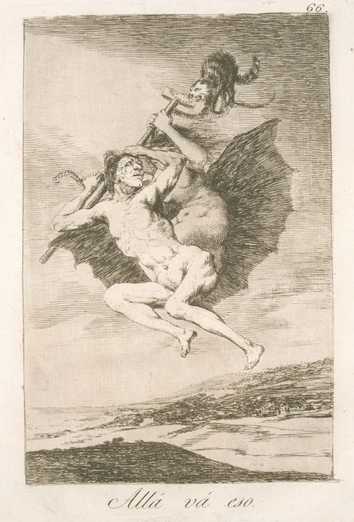 An illustration from Los caprichos, 1799, leaf 68
