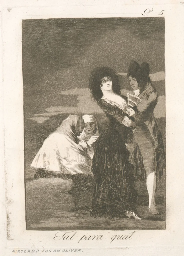 An illustration from Los caprichos, 1799, leaf 7