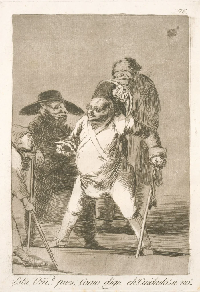 An illustration from Los caprichos, 1799, leaf 78