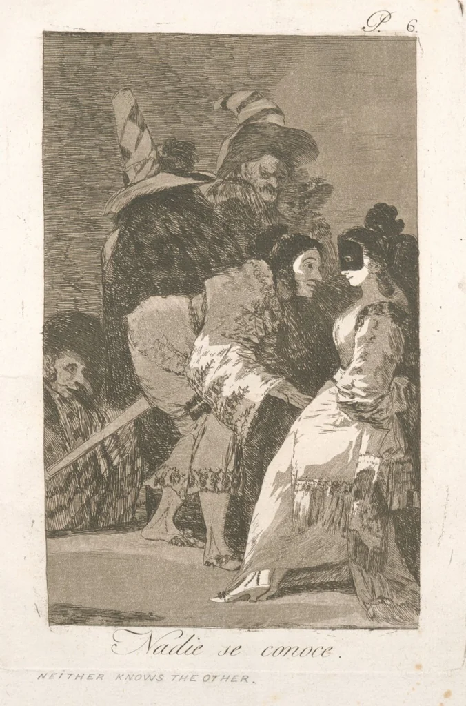 An illustration from Los caprichos, 1799, leaf 8