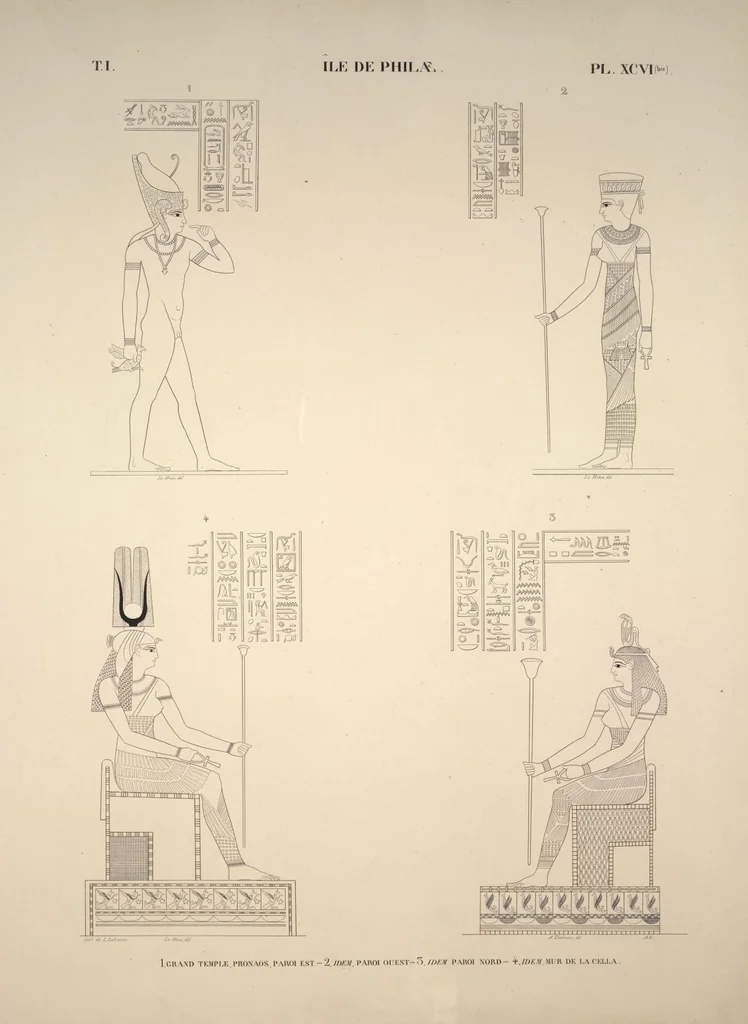 An illustration from Monuments de l'Égypte et de la Nubie, d'après les dessins exécutés sur les lieux sous la direction de Champollion-le-jeune, et les descriptions autographes qu'il en a rédigées; pub. sous les auspices de M. Guizot et de M. Thiers ... par une commission spéciale. Planches, 1835, leaf 110