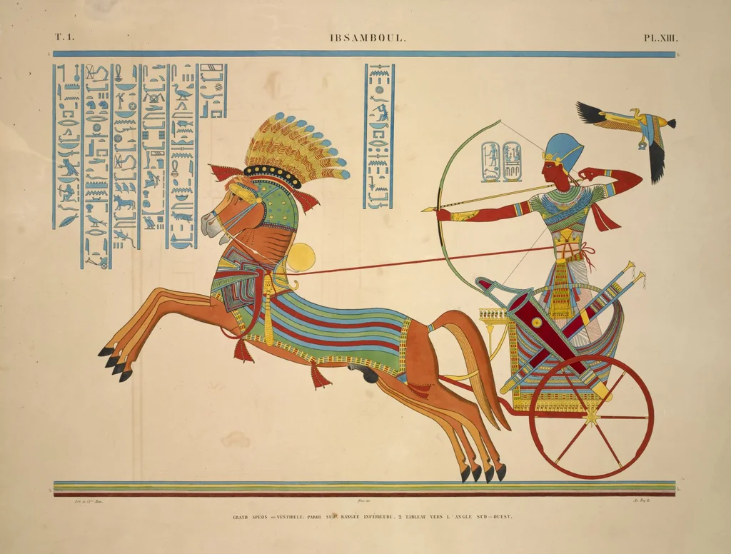 An illustration from Monuments de l'Égypte et de la Nubie, d'après les dessins exécutés sur les lieux sous la direction de Champollion-le-jeune, et les descriptions autographes qu'il en a rédigées; pub. sous les auspices de M. Guizot et de M. Thiers ... par une commission spéciale. Planches, 1835, leaf 15