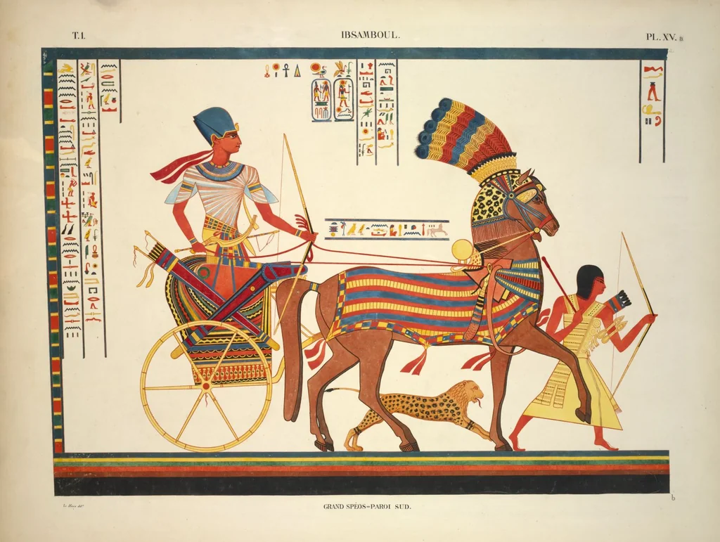 An illustration from Monuments de l'Égypte et de la Nubie, d'après les dessins exécutés sur les lieux sous la direction de Champollion-le-jeune, et les descriptions autographes qu'il en a rédigées; pub. sous les auspices de M. Guizot et de M. Thiers ... par une commission spéciale. Planches, 1835, leaf 17