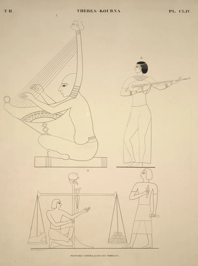An illustration from Monuments de l'Égypte et de la Nubie, d'après les dessins exécutés sur les lieux sous la direction de Champollion-le-jeune, et les descriptions autographes qu'il en a rédigées; pub. sous les auspices de M. Guizot et de M. Thiers ... par une commission spéciale. Planches, 1835, leaf 189