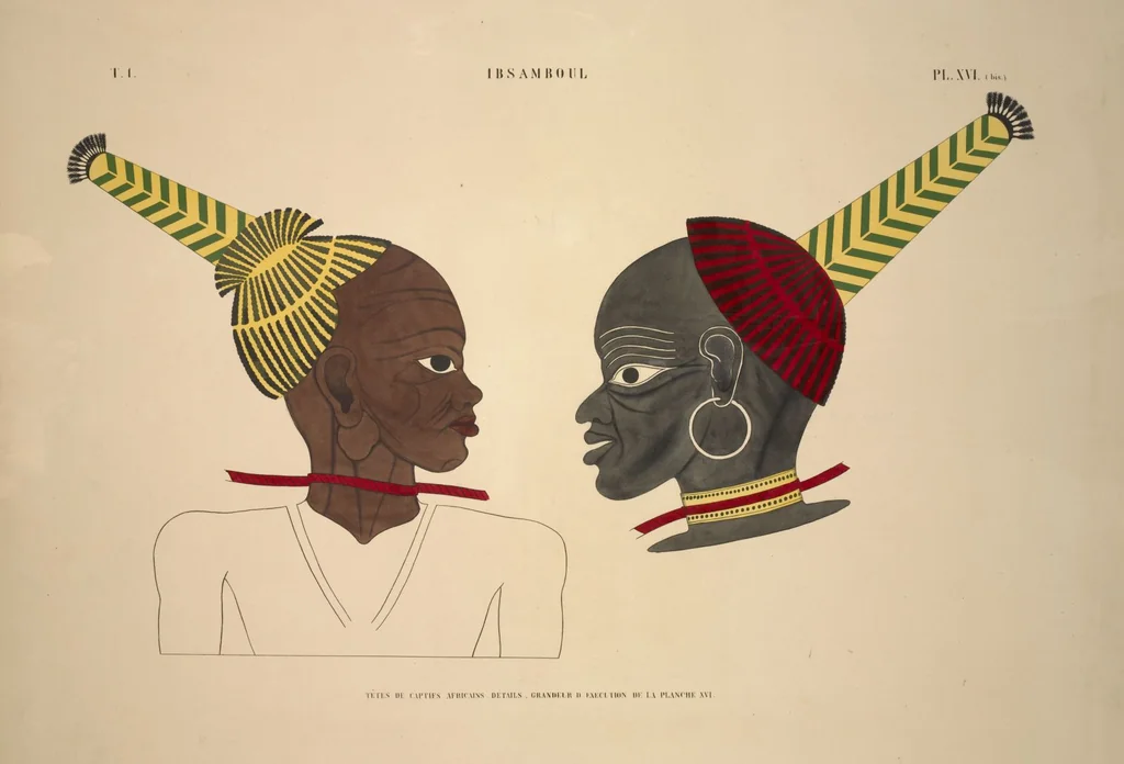 An illustration from Monuments de l'Égypte et de la Nubie, d'après les dessins exécutés sur les lieux sous la direction de Champollion-le-jeune, et les descriptions autographes qu'il en a rédigées; pub. sous les auspices de M. Guizot et de M. Thiers ... par une commission spéciale. Planches, 1835, leaf 19