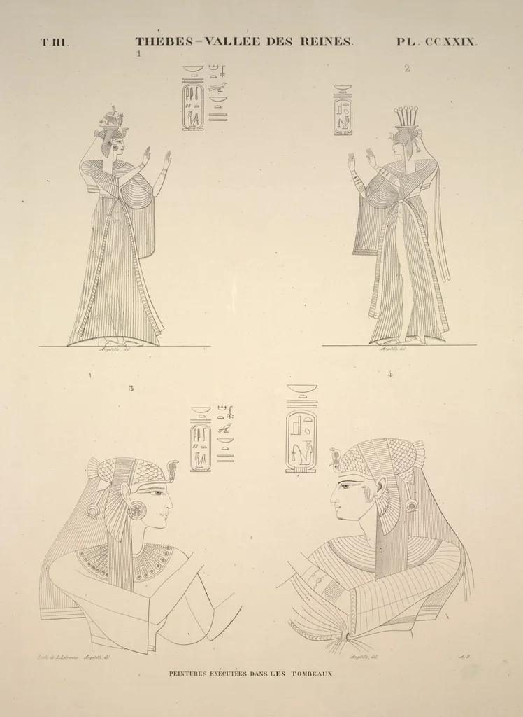 An illustration from Monuments de l'Égypte et de la Nubie, d'après les dessins exécutés sur les lieux sous la direction de Champollion-le-jeune, et les descriptions autographes qu'il en a rédigées; pub. sous les auspices de M. Guizot et de M. Thiers ... par une commission spéciale. Planches, 1835, leaf 268