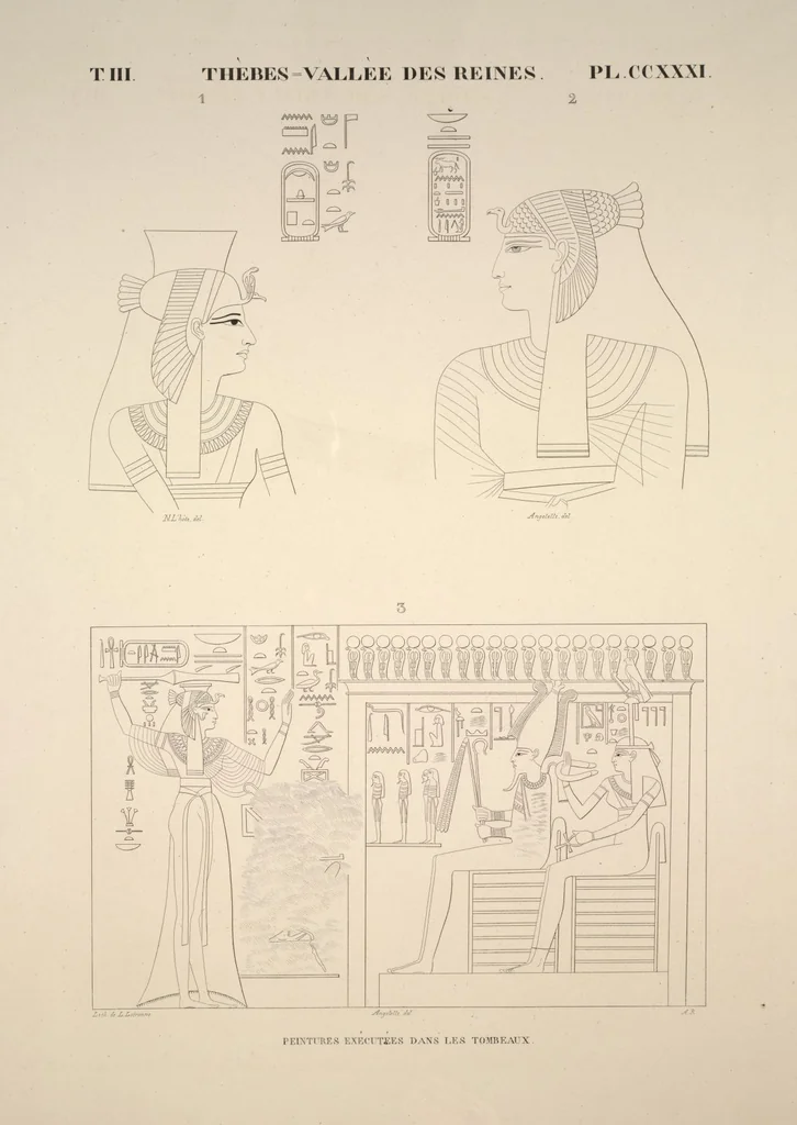 An illustration from Monuments de l'Égypte et de la Nubie, d'après les dessins exécutés sur les lieux sous la direction de Champollion-le-jeune, et les descriptions autographes qu'il en a rédigées; pub. sous les auspices de M. Guizot et de M. Thiers ... par une commission spéciale. Planches, 1835, leaf 271