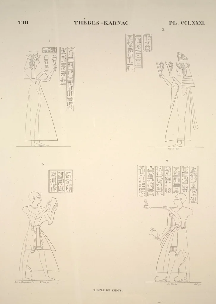 An illustration from Monuments de l'Égypte et de la Nubie, d'après les dessins exécutés sur les lieux sous la direction de Champollion-le-jeune, et les descriptions autographes qu'il en a rédigées; pub. sous les auspices de M. Guizot et de M. Thiers ... par une commission spéciale. Planches, 1835, leaf 326