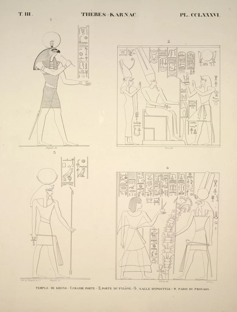 An illustration from Monuments de l'Égypte et de la Nubie, d'après les dessins exécutés sur les lieux sous la direction de Champollion-le-jeune, et les descriptions autographes qu'il en a rédigées; pub. sous les auspices de M. Guizot et de M. Thiers ... par une commission spéciale. Planches, 1835, leaf 331