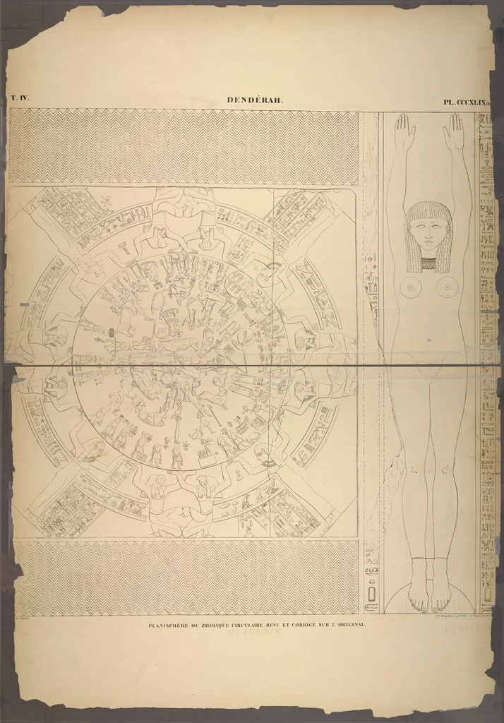 An illustration from Monuments de l'Égypte et de la Nubie, d'après les dessins exécutés sur les lieux sous la direction de Champollion-le-jeune, et les descriptions autographes qu'il en a rédigées; pub. sous les auspices de M. Guizot et de M. Thiers ... par une commission spéciale. Planches, 1835, leaf 398