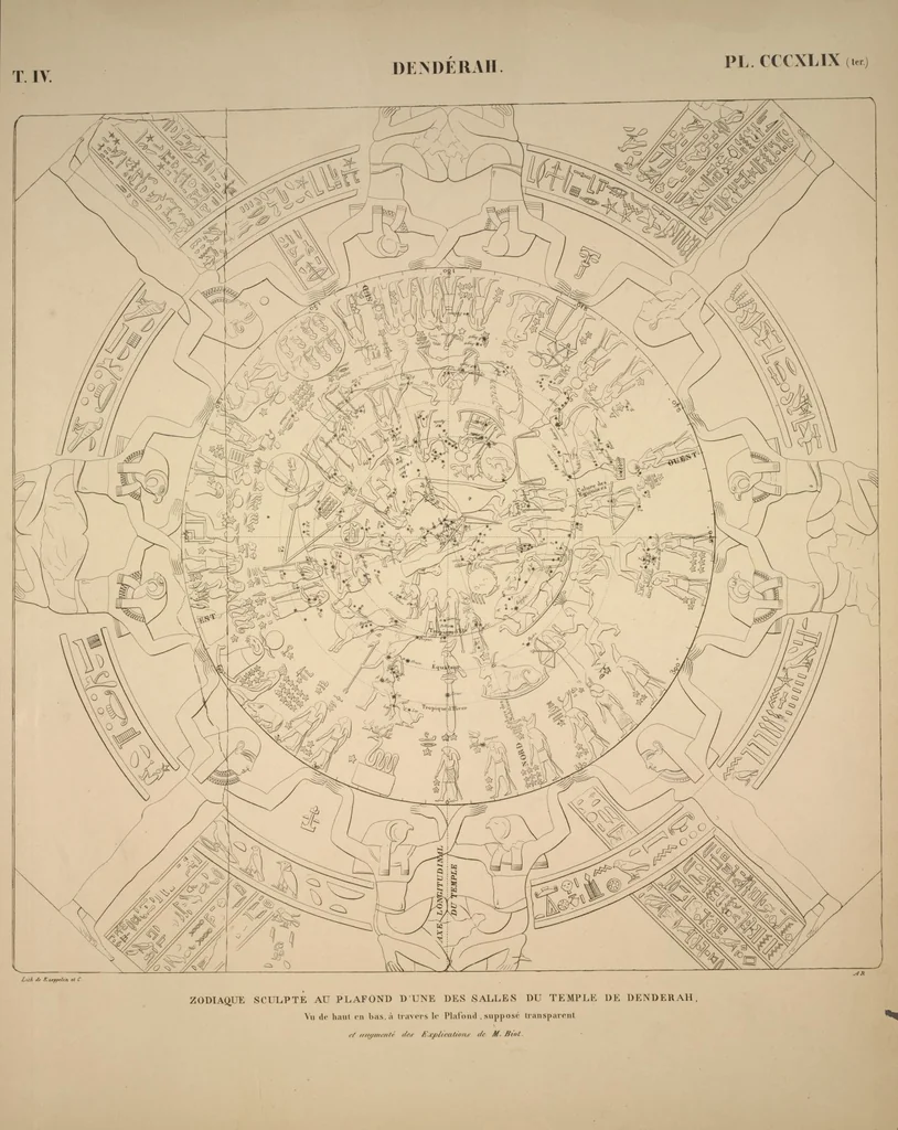 An illustration from Monuments de l'Égypte et de la Nubie, d'après les dessins exécutés sur les lieux sous la direction de Champollion-le-jeune, et les descriptions autographes qu'il en a rédigées; pub. sous les auspices de M. Guizot et de M. Thiers ... par une commission spéciale. Planches, 1835, leaf 399