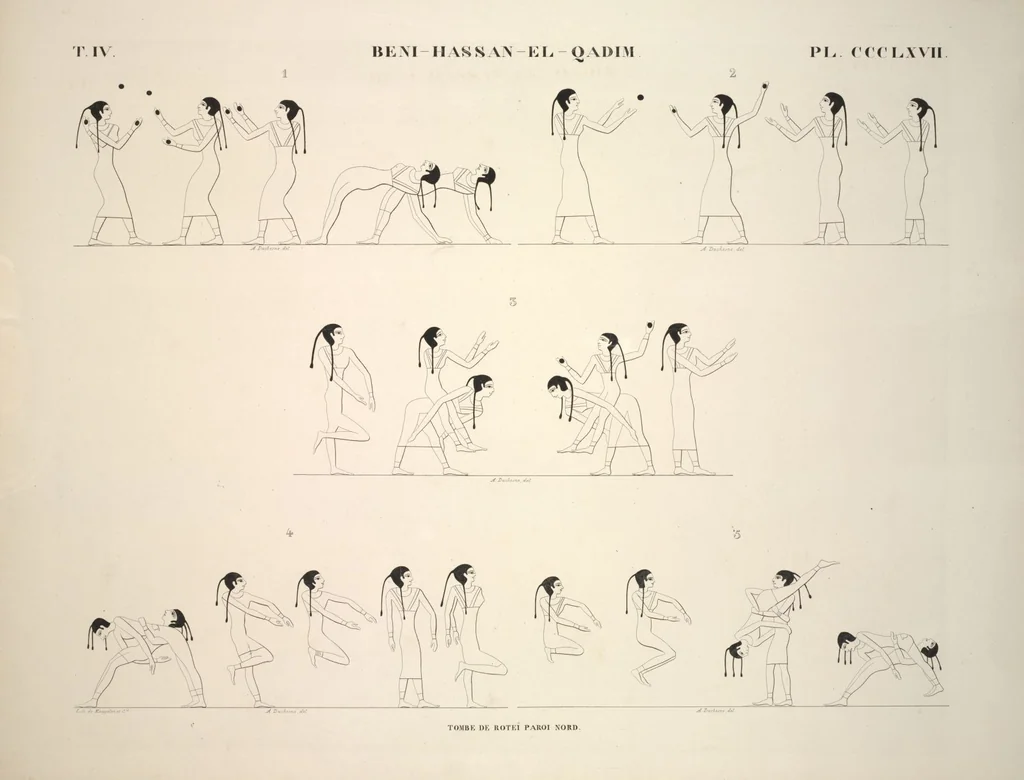 An illustration from Monuments de l'Égypte et de la Nubie, d'après les dessins exécutés sur les lieux sous la direction de Champollion-le-jeune, et les descriptions autographes qu'il en a rédigées; pub. sous les auspices de M. Guizot et de M. Thiers ... par une commission spéciale. Planches, 1835, leaf 419