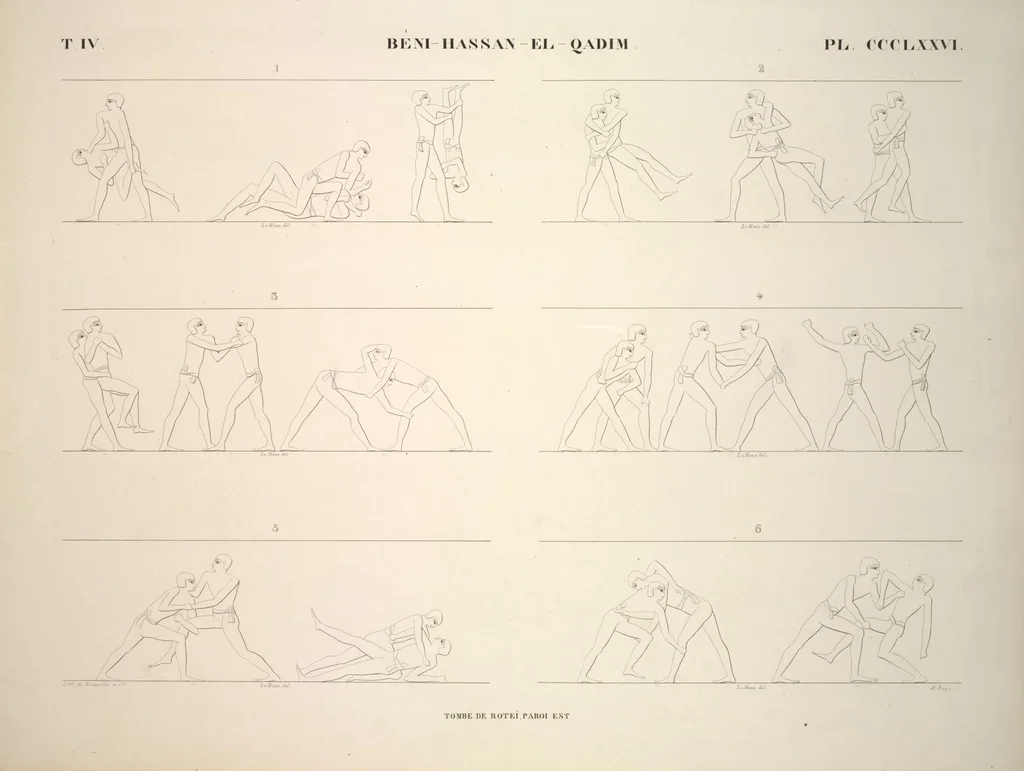 An illustration from Monuments de l'Égypte et de la Nubie, d'après les dessins exécutés sur les lieux sous la direction de Champollion-le-jeune, et les descriptions autographes qu'il en a rédigées; pub. sous les auspices de M. Guizot et de M. Thiers ... par une commission spéciale. Planches, 1835, leaf 428