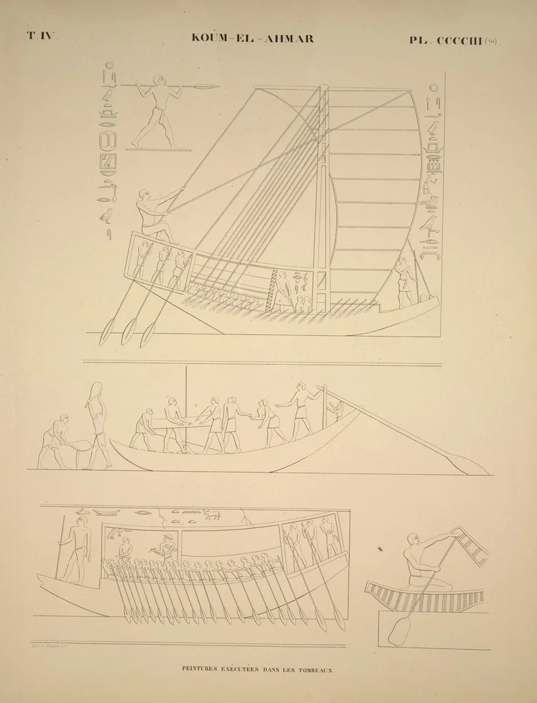 An illustration from Monuments de l'Égypte et de la Nubie, d'après les dessins exécutés sur les lieux sous la direction de Champollion-le-jeune, et les descriptions autographes qu'il en a rédigées; pub. sous les auspices de M. Guizot et de M. Thiers ... par une commission spéciale. Planches, 1835, leaf 462