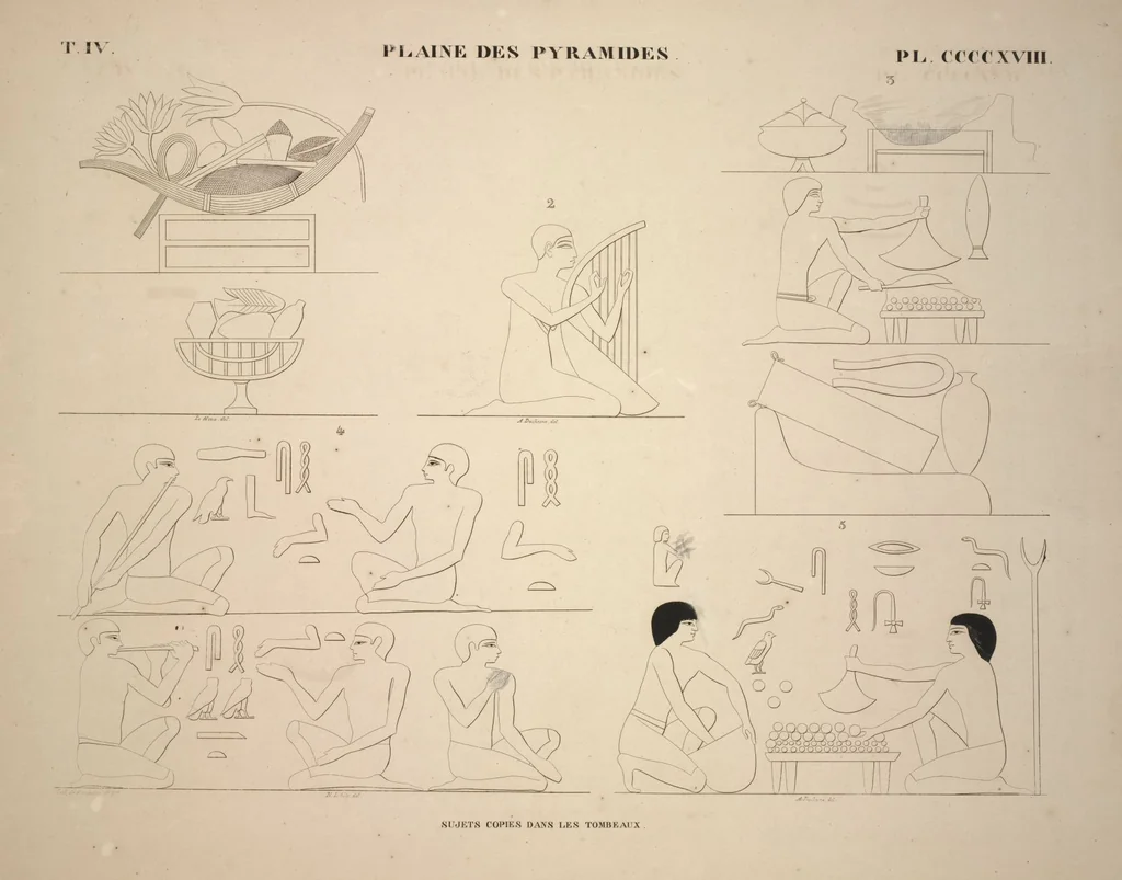 An illustration from Monuments de l'Égypte et de la Nubie, d'après les dessins exécutés sur les lieux sous la direction de Champollion-le-jeune, et les descriptions autographes qu'il en a rédigées; pub. sous les auspices de M. Guizot et de M. Thiers ... par une commission spéciale. Planches, 1835, leaf 478
