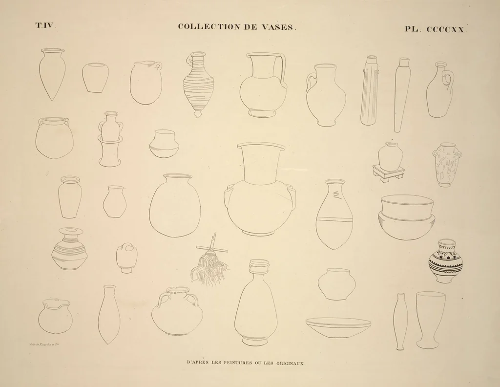 An illustration from Monuments de l'Égypte et de la Nubie, d'après les dessins exécutés sur les lieux sous la direction de Champollion-le-jeune, et les descriptions autographes qu'il en a rédigées; pub. sous les auspices de M. Guizot et de M. Thiers ... par une commission spéciale. Planches, 1835, leaf 480