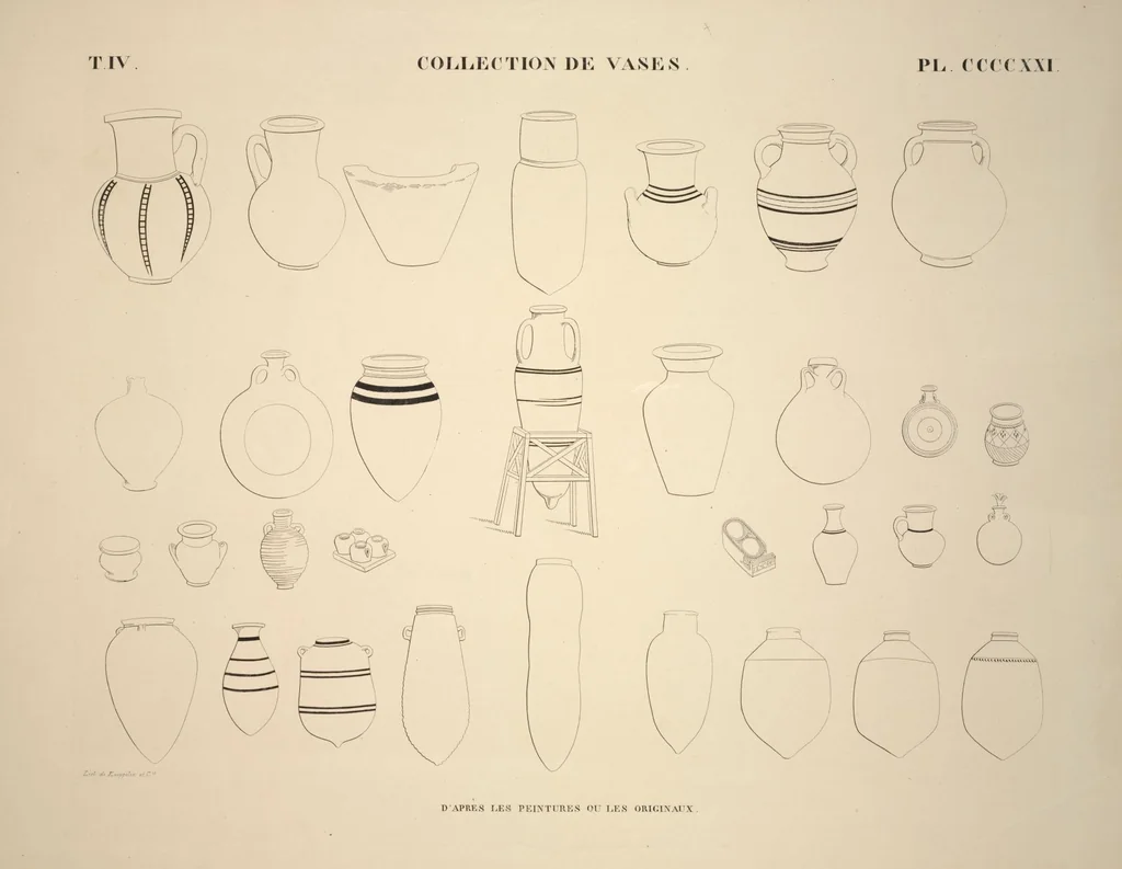 An illustration from Monuments de l'Égypte et de la Nubie, d'après les dessins exécutés sur les lieux sous la direction de Champollion-le-jeune, et les descriptions autographes qu'il en a rédigées; pub. sous les auspices de M. Guizot et de M. Thiers ... par une commission spéciale. Planches, 1835, leaf 481