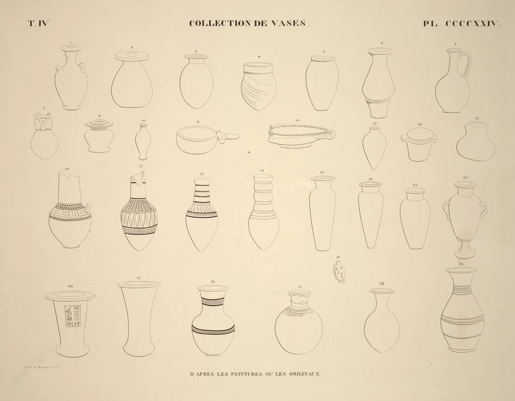 An illustration from Monuments de l'Égypte et de la Nubie, d'après les dessins exécutés sur les lieux sous la direction de Champollion-le-jeune, et les descriptions autographes qu'il en a rédigées; pub. sous les auspices de M. Guizot et de M. Thiers ... par une commission spéciale. Planches, 1835, leaf 484