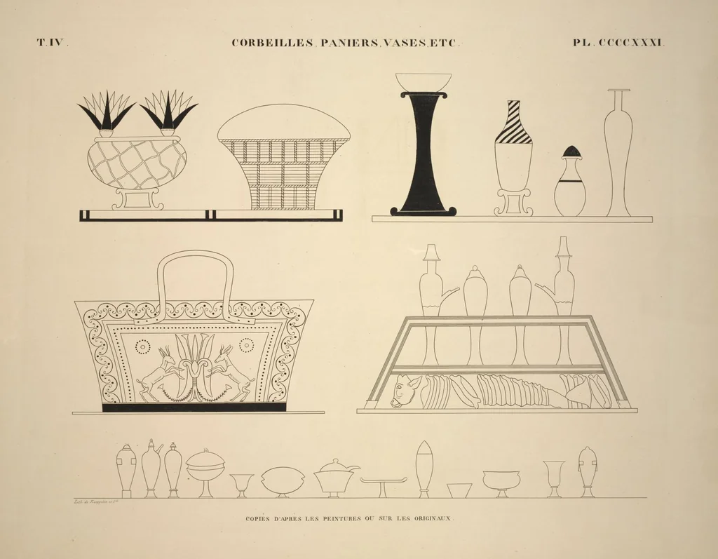 An illustration from Monuments de l'Égypte et de la Nubie, d'après les dessins exécutés sur les lieux sous la direction de Champollion-le-jeune, et les descriptions autographes qu'il en a rédigées; pub. sous les auspices de M. Guizot et de M. Thiers ... par une commission spéciale. Planches, 1835, leaf 494