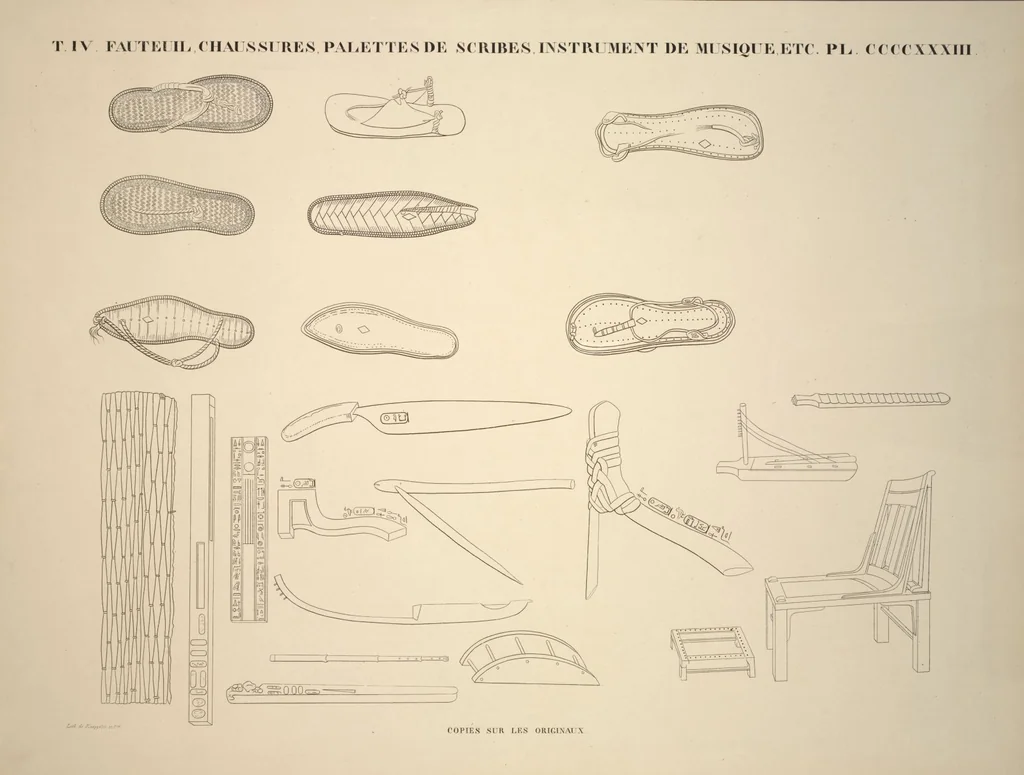 An illustration from Monuments de l'Égypte et de la Nubie, d'après les dessins exécutés sur les lieux sous la direction de Champollion-le-jeune, et les descriptions autographes qu'il en a rédigées; pub. sous les auspices de M. Guizot et de M. Thiers ... par une commission spéciale. Planches, 1835, leaf 496