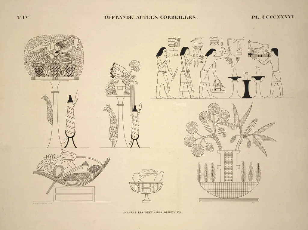 An illustration from Monuments de l'Égypte et de la Nubie, d'après les dessins exécutés sur les lieux sous la direction de Champollion-le-jeune, et les descriptions autographes qu'il en a rédigées; pub. sous les auspices de M. Guizot et de M. Thiers ... par une commission spéciale. Planches, 1835, leaf 499