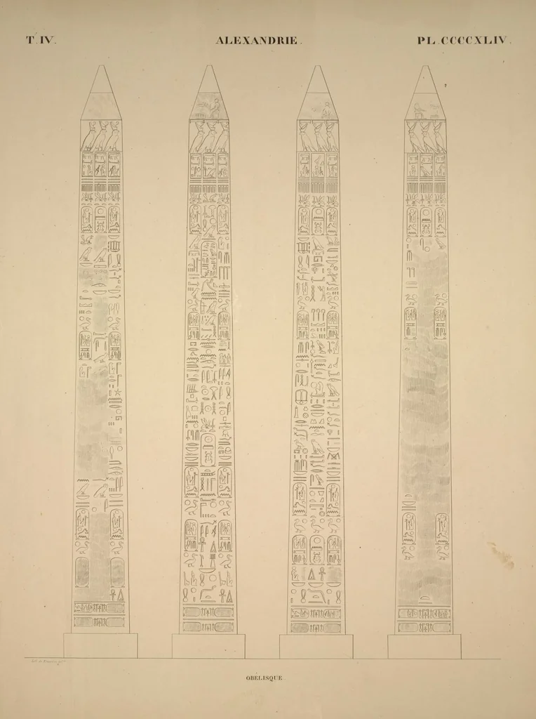 An illustration from Monuments de l'Égypte et de la Nubie, d'après les dessins exécutés sur les lieux sous la direction de Champollion-le-jeune, et les descriptions autographes qu'il en a rédigées; pub. sous les auspices de M. Guizot et de M. Thiers ... par une commission spéciale. Planches, 1835, leaf 510