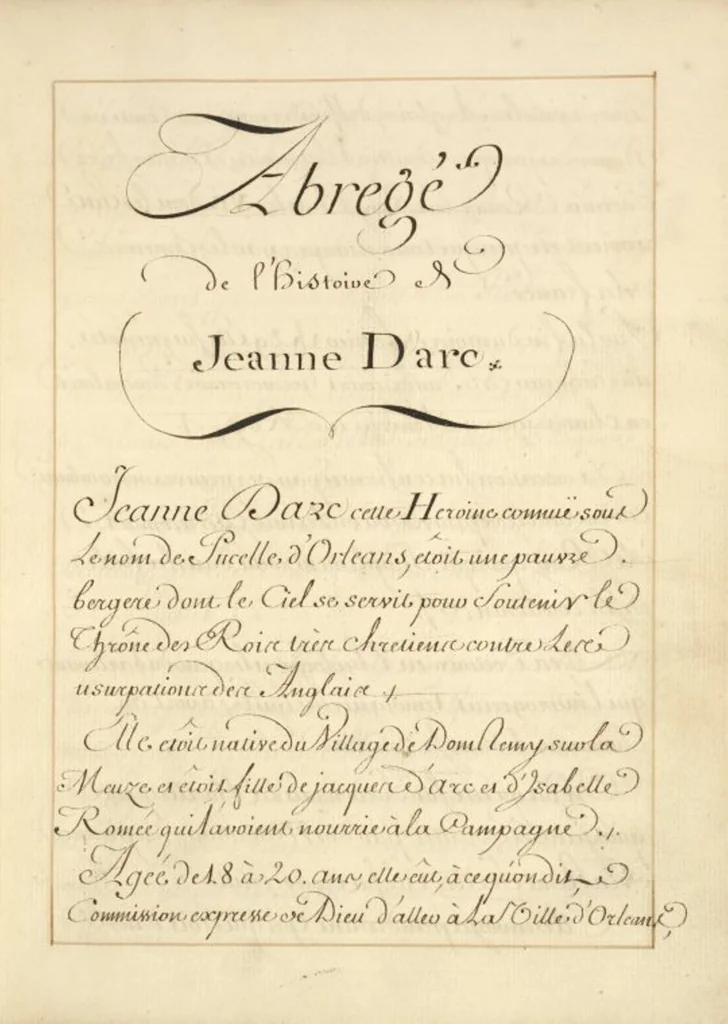 An illustration from Abregé de l'histoire de Jeanne Darc, leaf 15