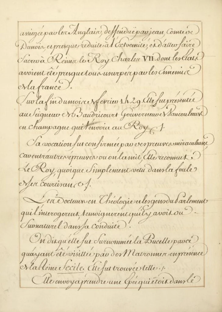 An illustration from Abregé de l'histoire de Jeanne Darc, leaf 16