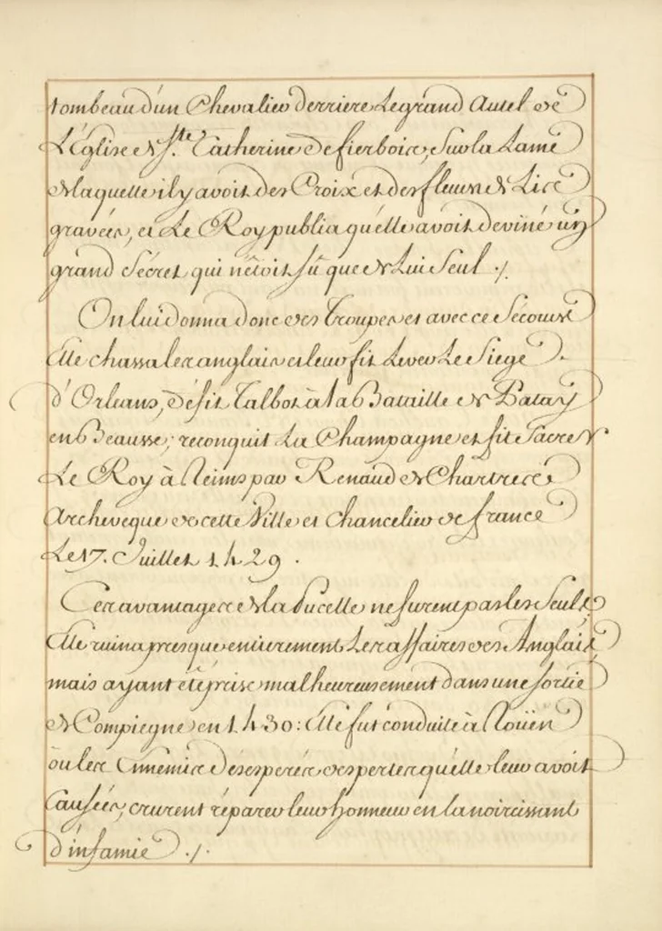 An illustration from Abregé de l'histoire de Jeanne Darc, leaf 17