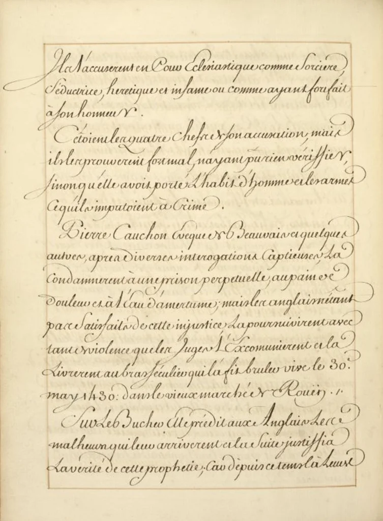 An illustration from Abregé de l'histoire de Jeanne Darc, leaf 18