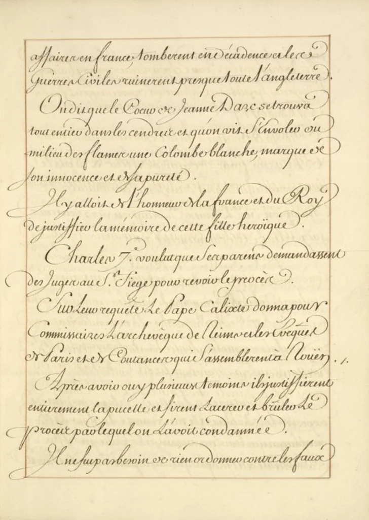 An illustration from Abregé de l'histoire de Jeanne Darc, leaf 19