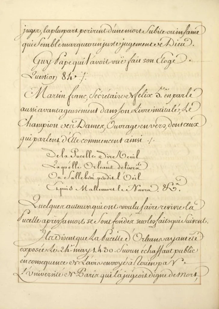 An illustration from Abregé de l'histoire de Jeanne Darc, leaf 20