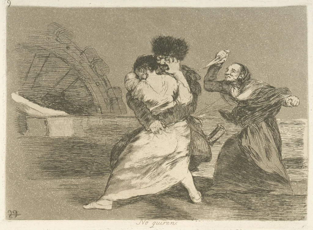 An illustration from Los desastres de la guerra, 1810, leaf 10