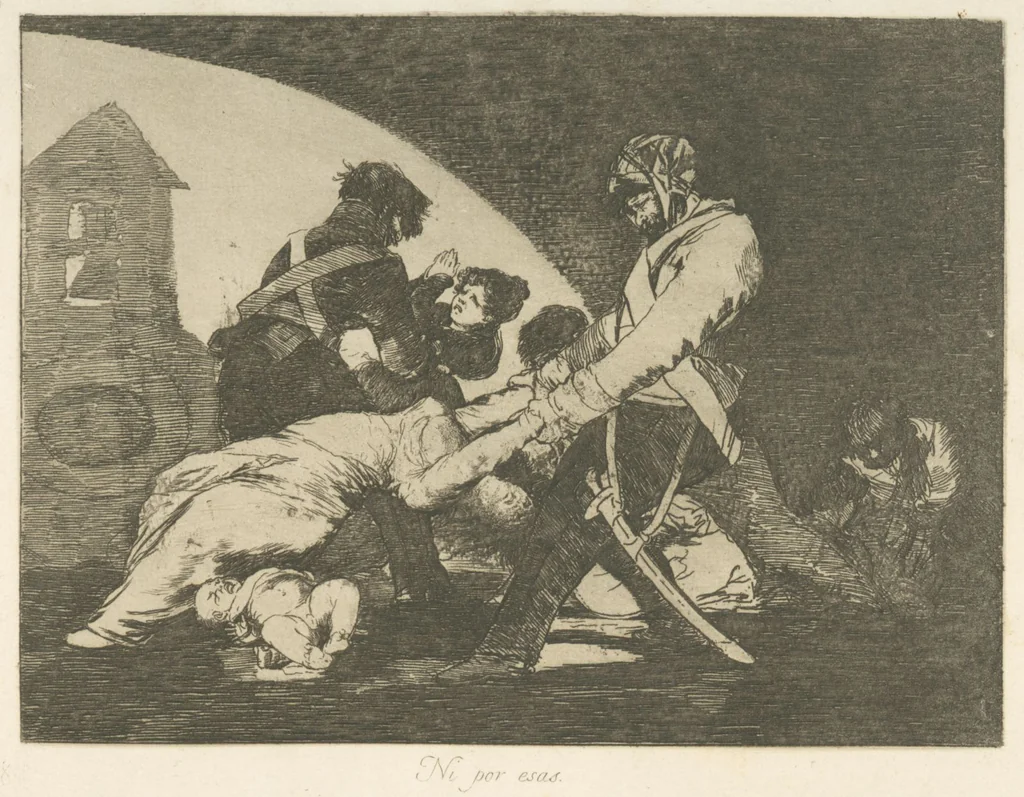 An illustration from Los desastres de la guerra, 1810, leaf 12