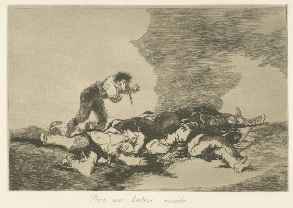 An illustration from Los desastres de la guerra, 1810, leaf 13