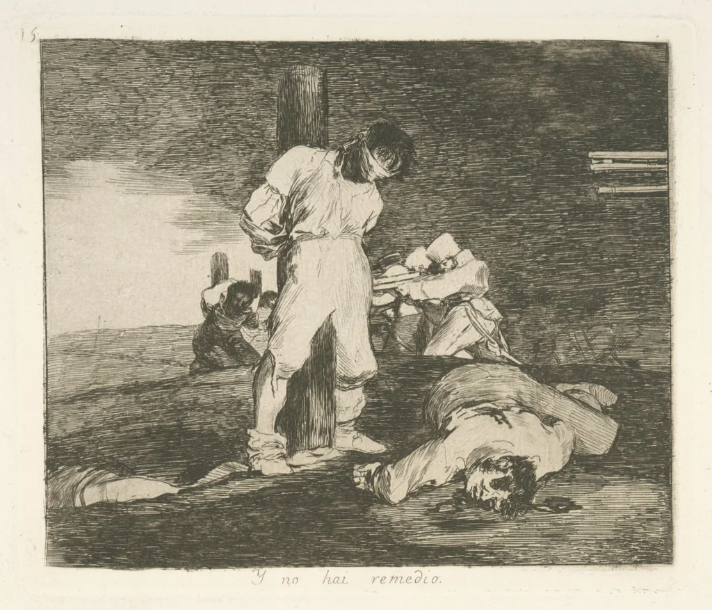 An illustration from Los desastres de la guerra, 1810, leaf 16